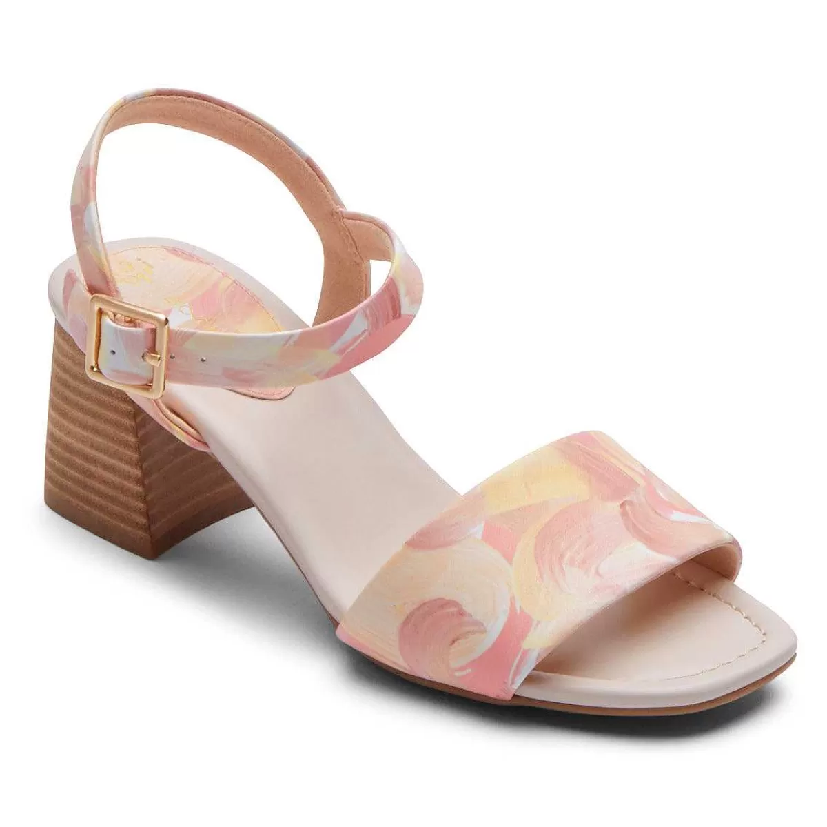 Rockport Mulheres Oh alegria! Salto Farrah com 2 tiras Rosa pictórico*Mulheres